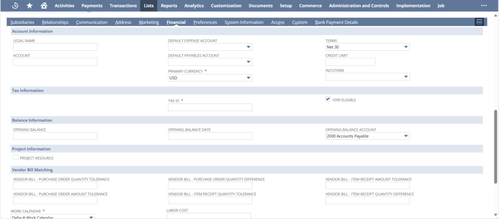 Discovering Vendors: NetSuite's Process Of Vendor Record Creation