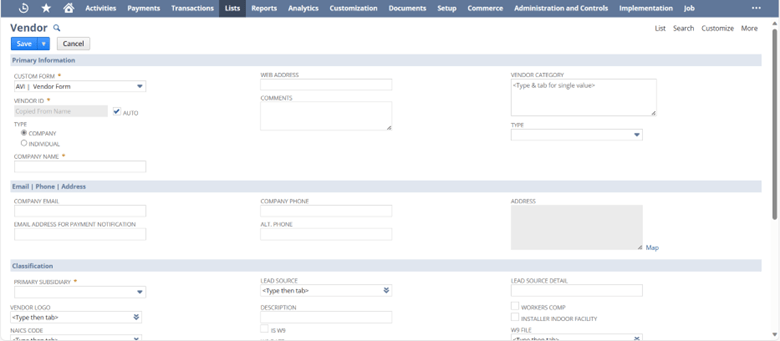 Discovering Vendors: NetSuite's Process Of Vendor Record Creation