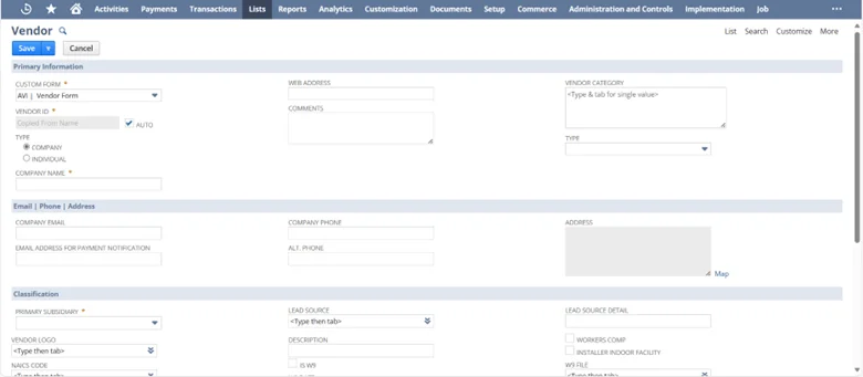 Vendor-Form