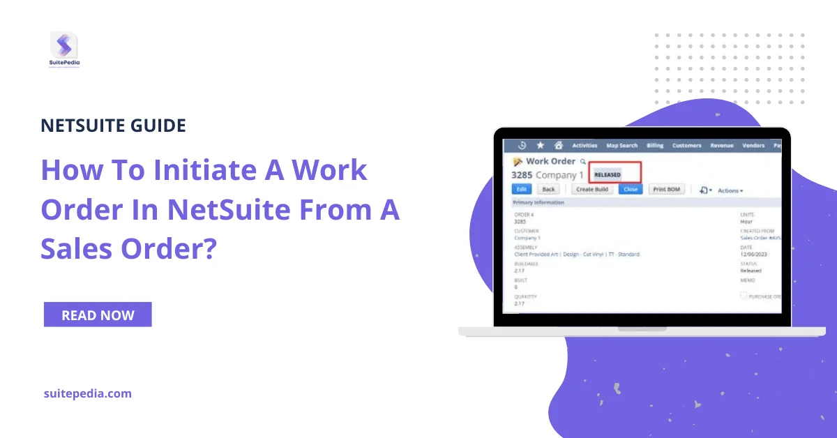 work order in netsuite